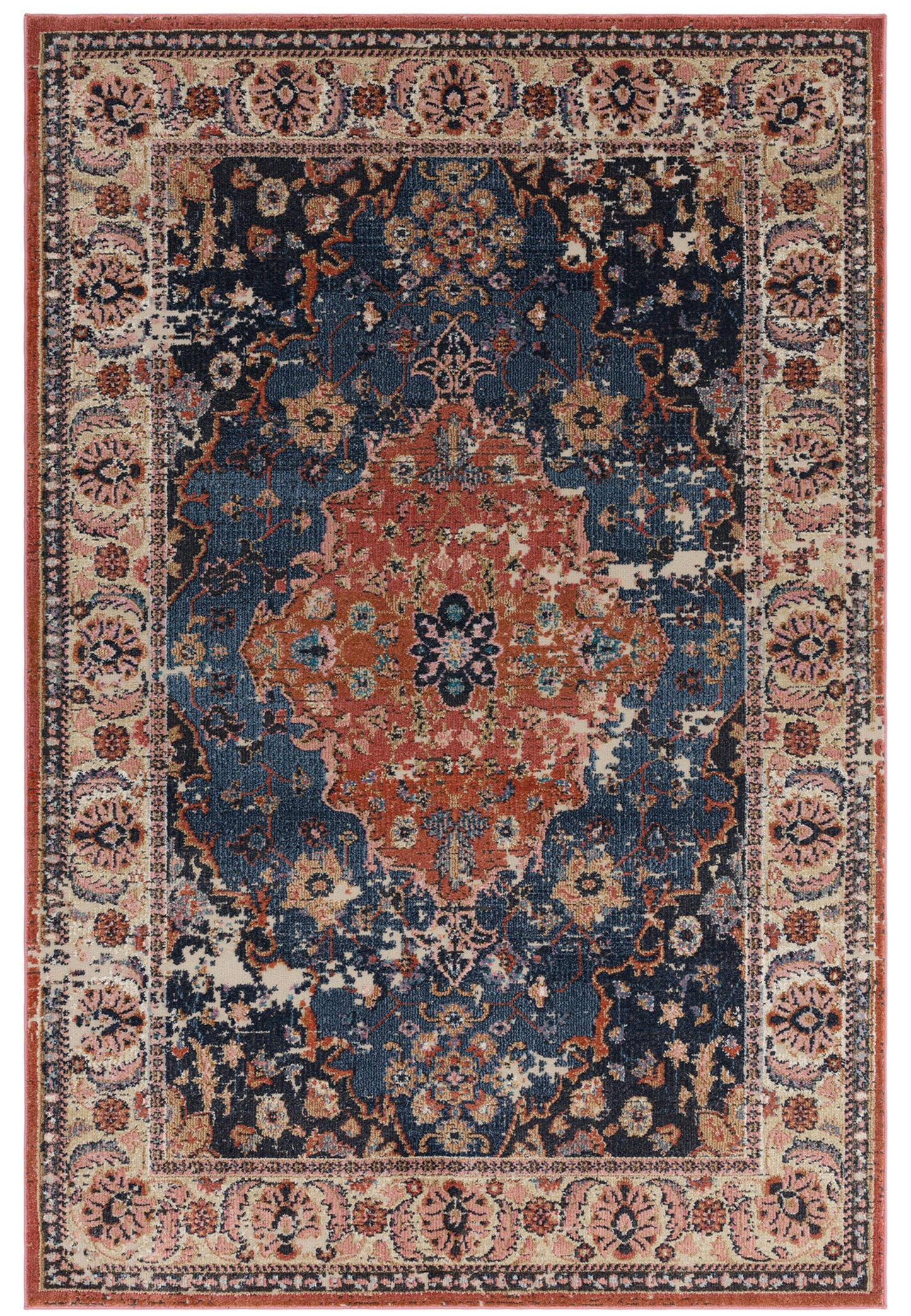 MAULDON Rug - Rust/ Blue