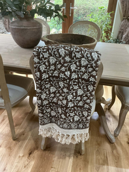 Alderwood Hand Block Printed Throw