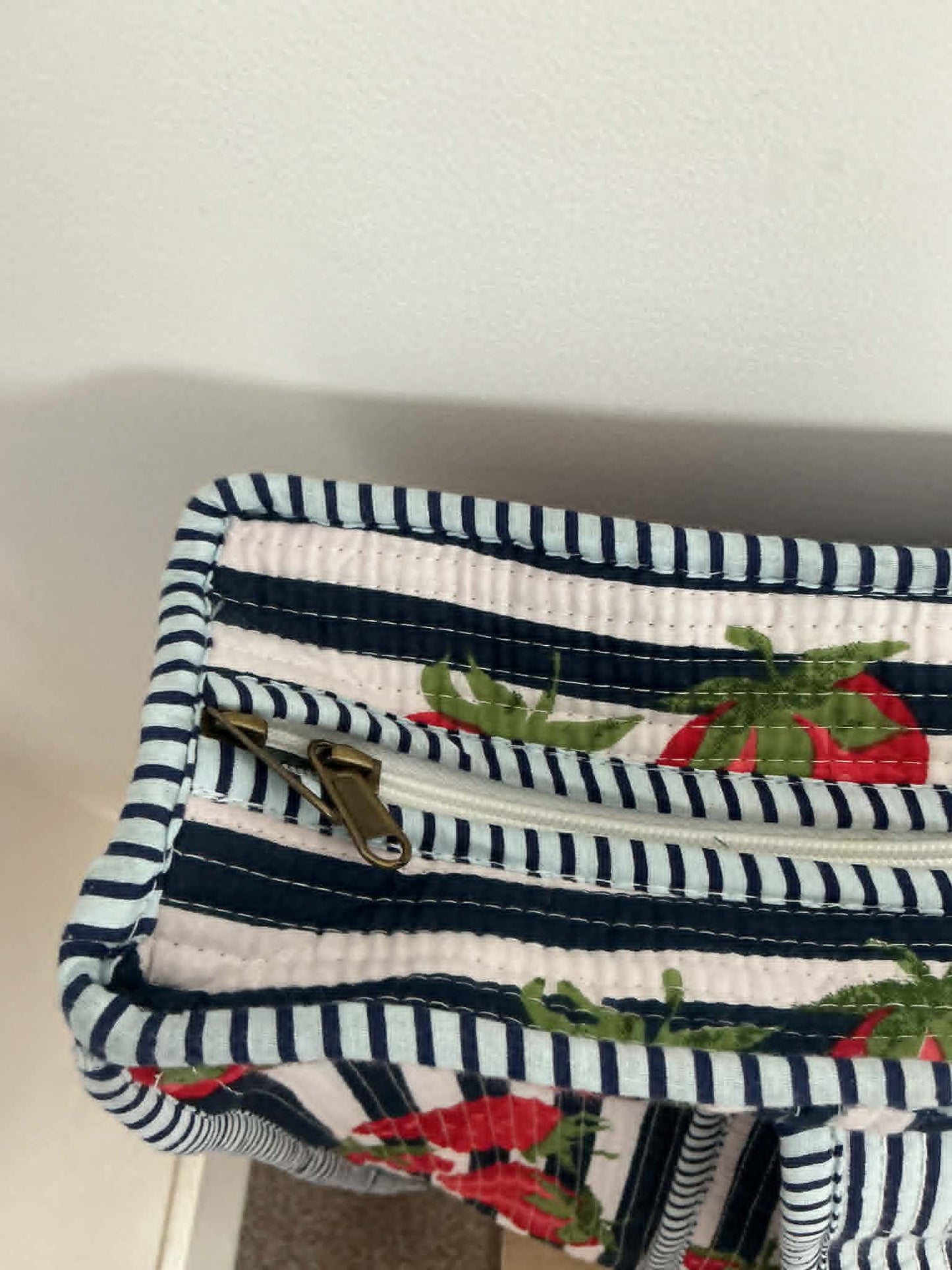 Strawberry Stripe Tote Bag