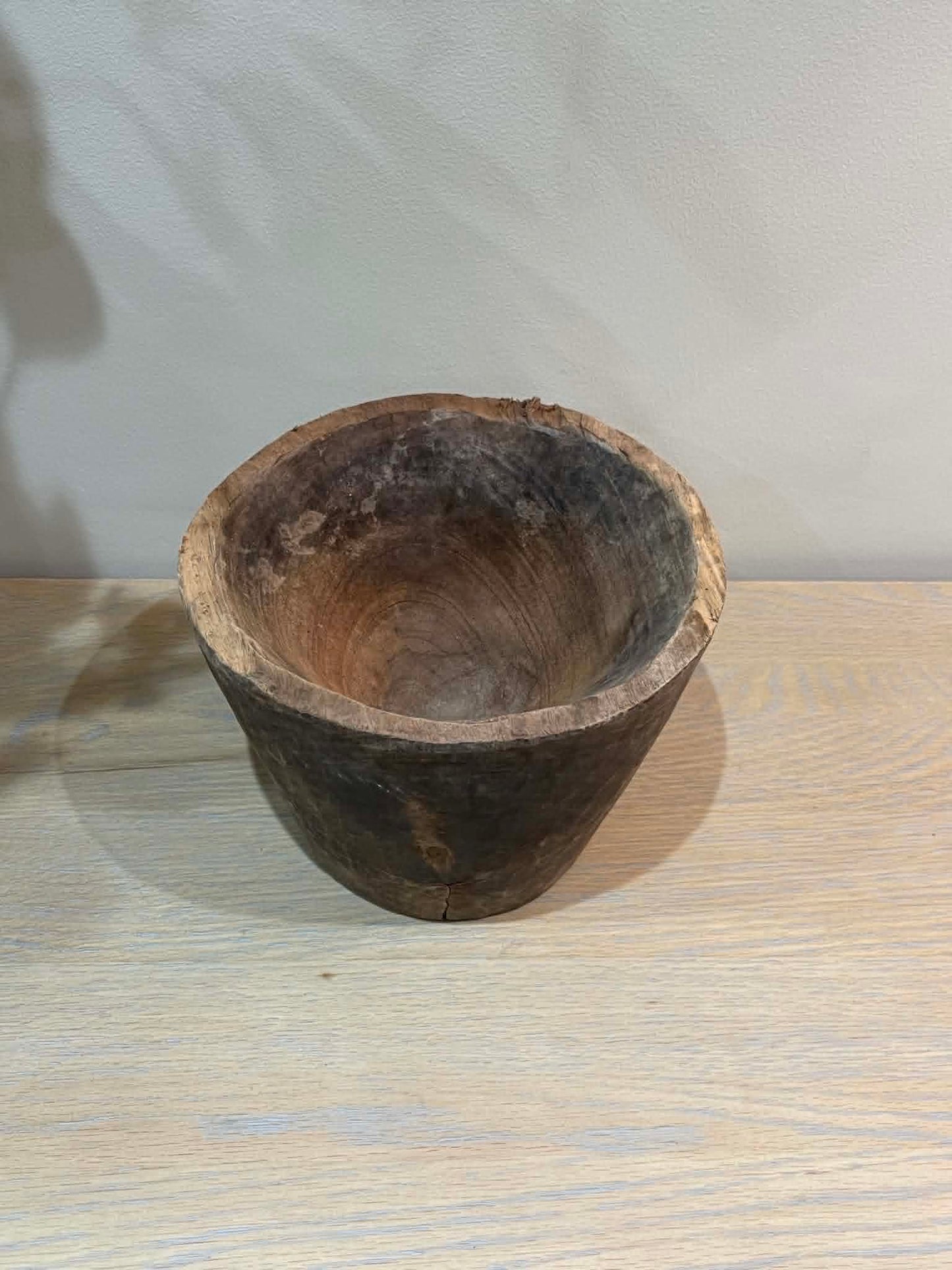 Salvaged Hand Carved Wooden Bowl (F)