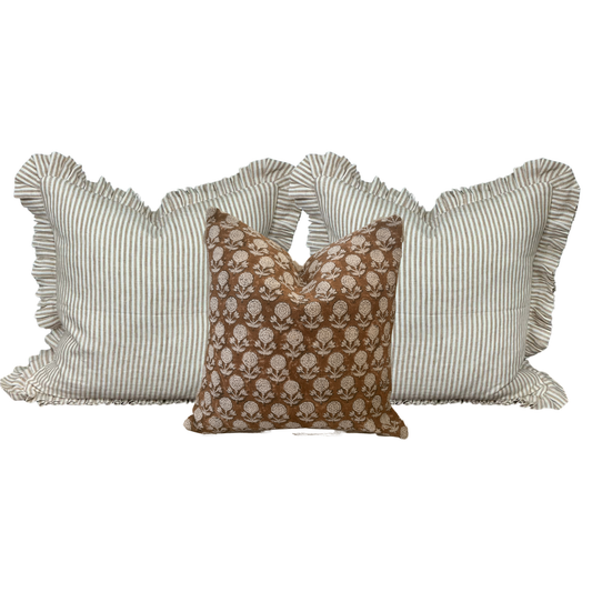 Moss & Natural Cushion Combination