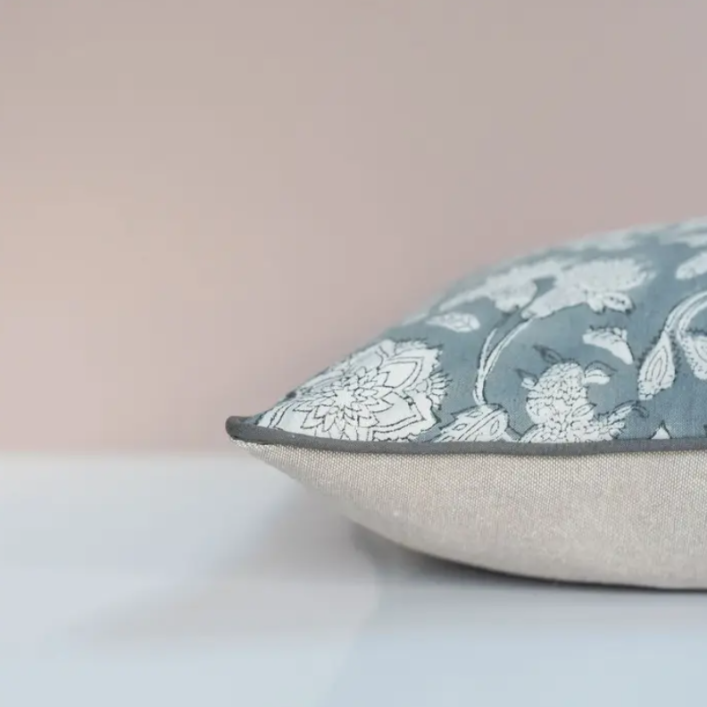Darcy Hand Block Printed Bolster Cushion