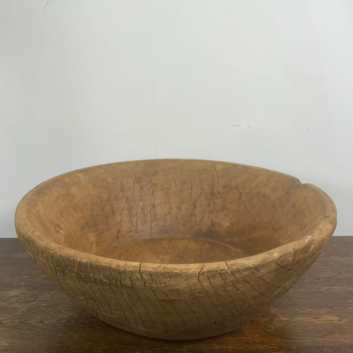 Medium Salvaged Indian Dough Bowl