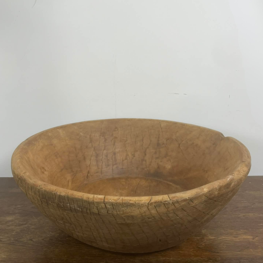 Medium Salvaged Indian Dough Bowl