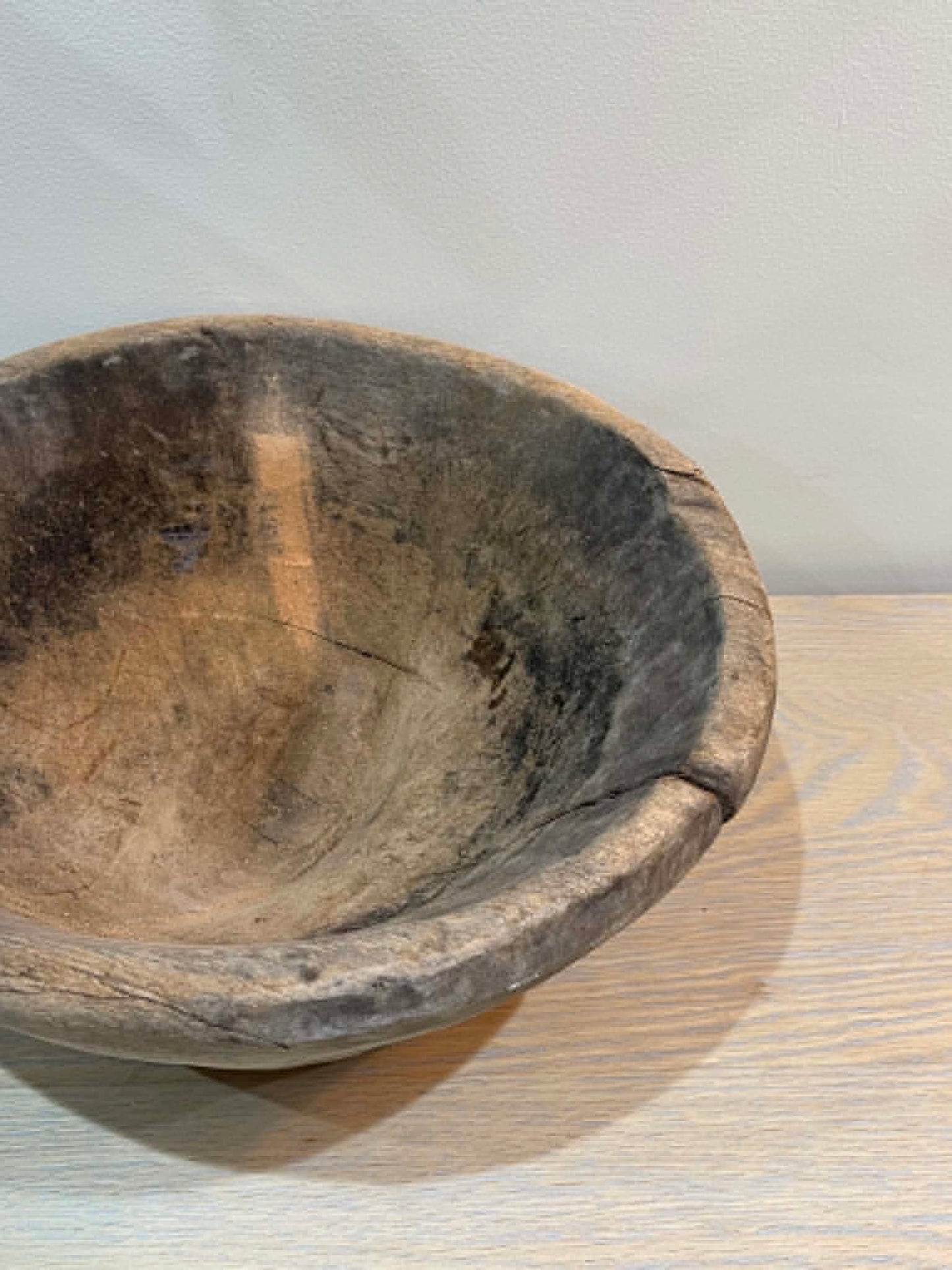 Salvaged Hand Carved Wooden Bowl (E)