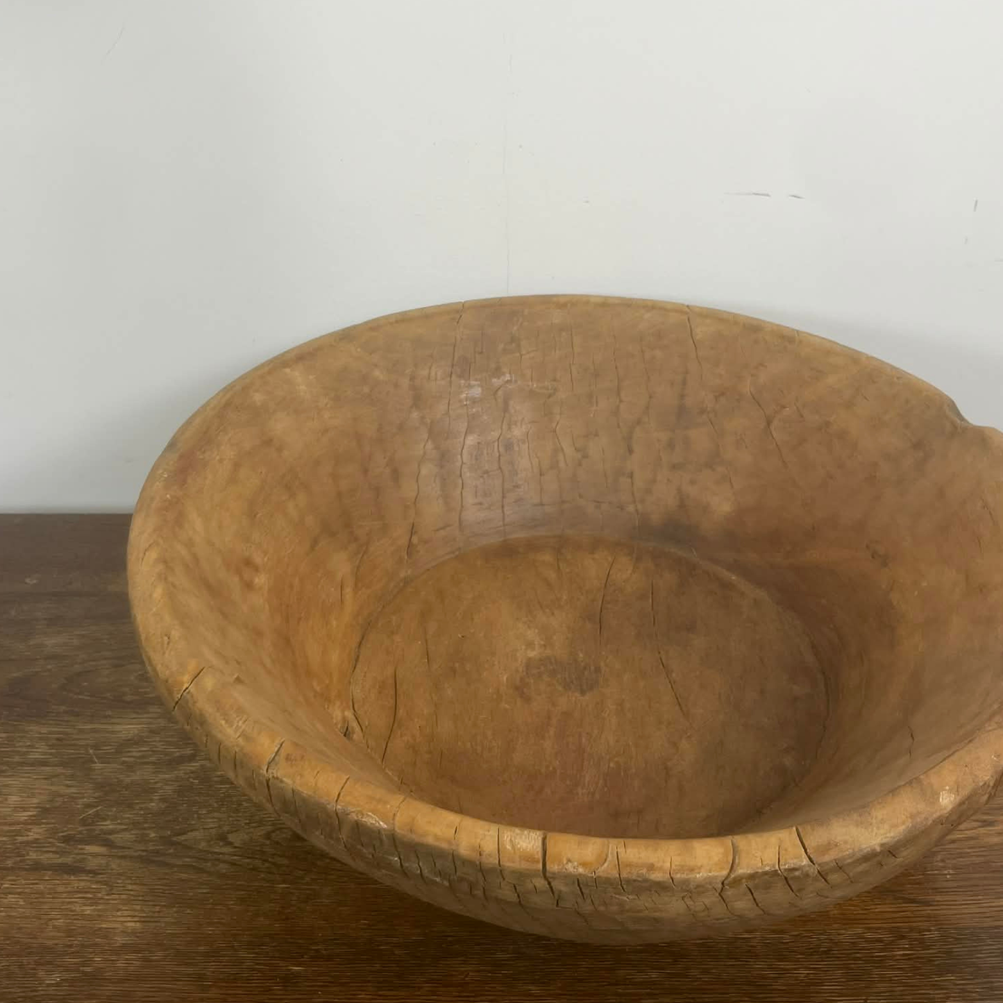 Medium Salvaged Indian Dough Bowl