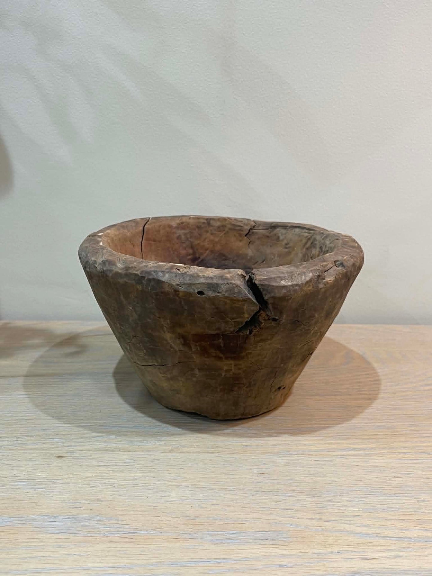 Salvaged Hand Carved Wooden Bowl (C)
