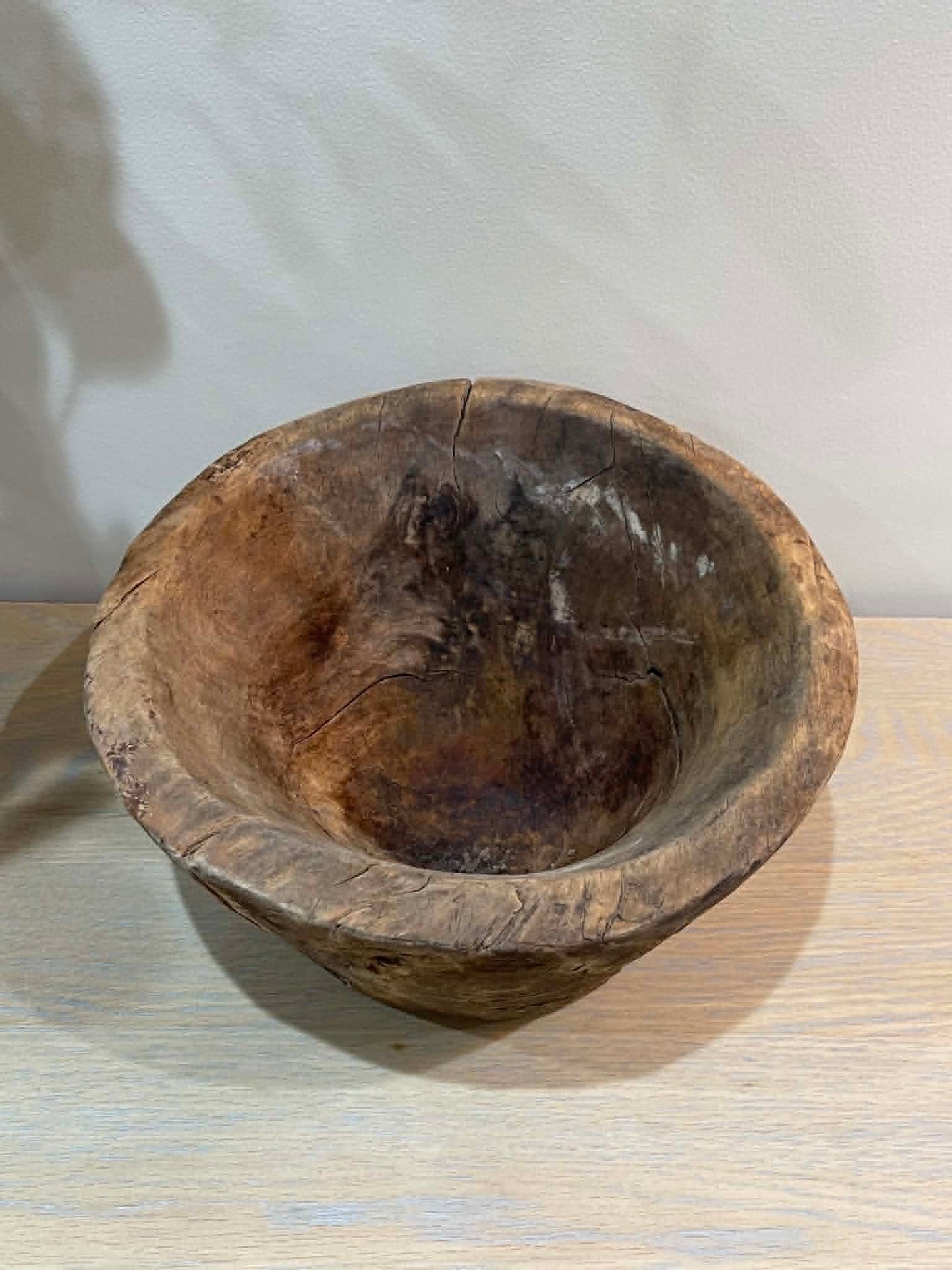 Salvaged Hand Carved Wooden Bowl (D)
