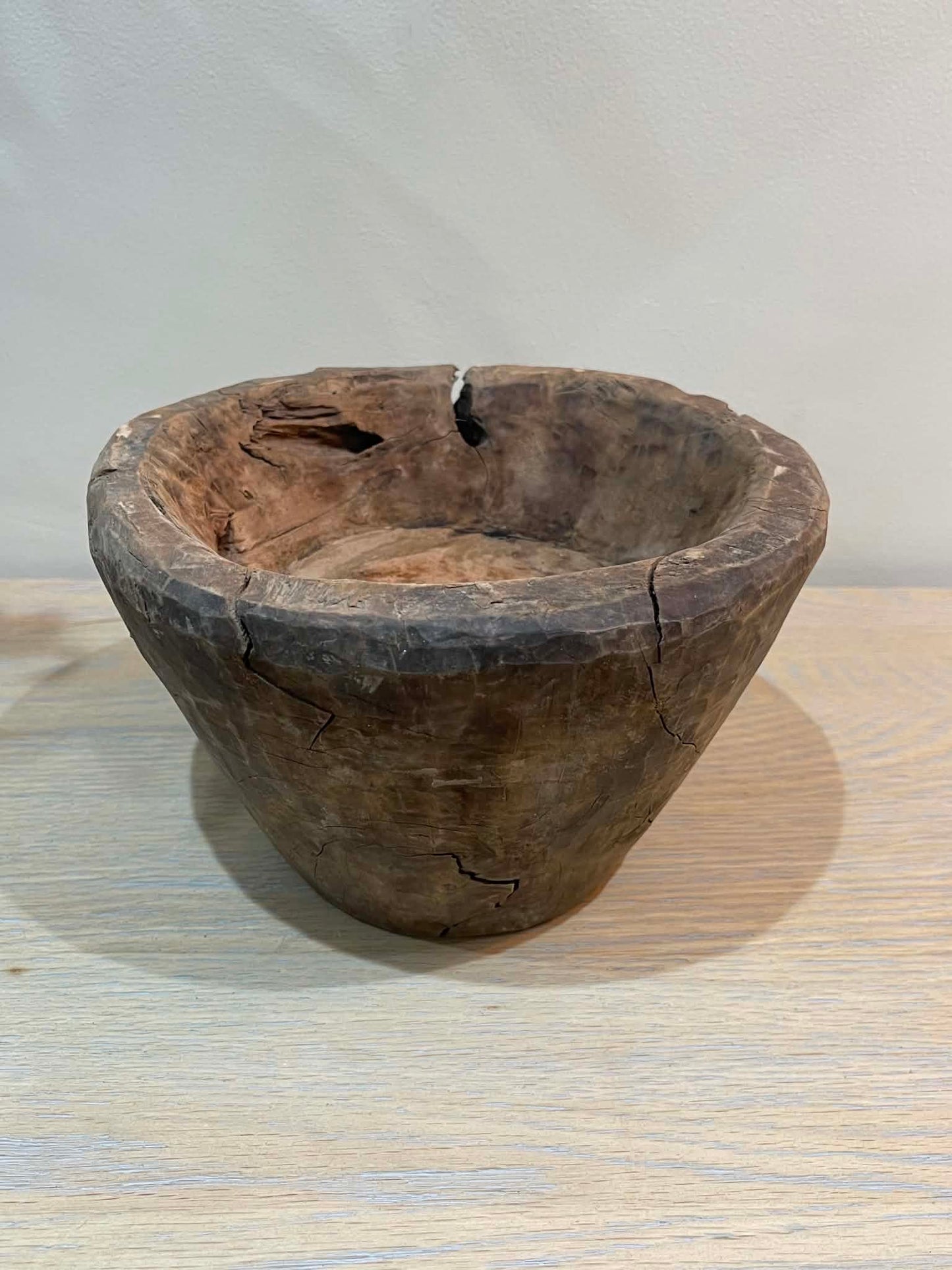 Salvaged Hand Carved Wooden Bowl (C)