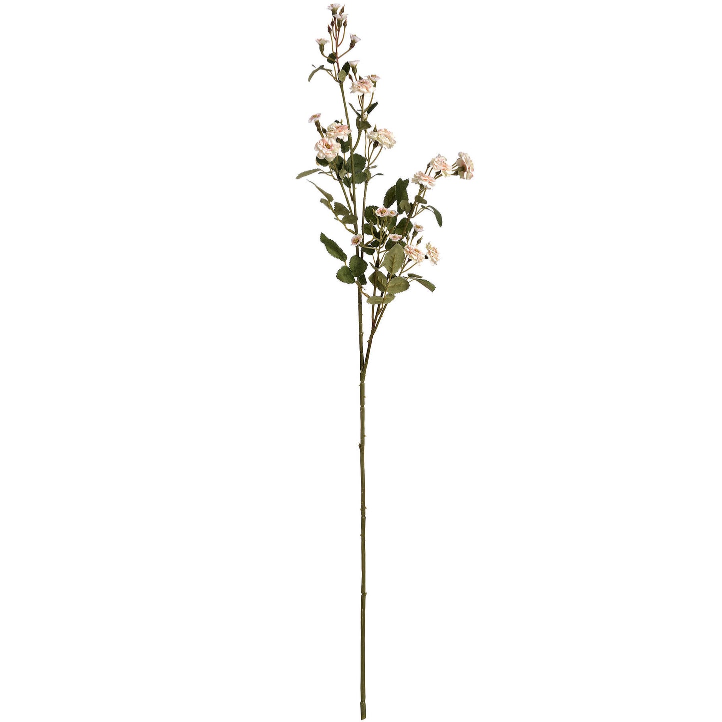 Faux Cream Wild Meadow Rose Stem (Set of 4)