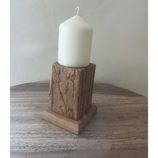 Antique Indian Pillar Candle Holder