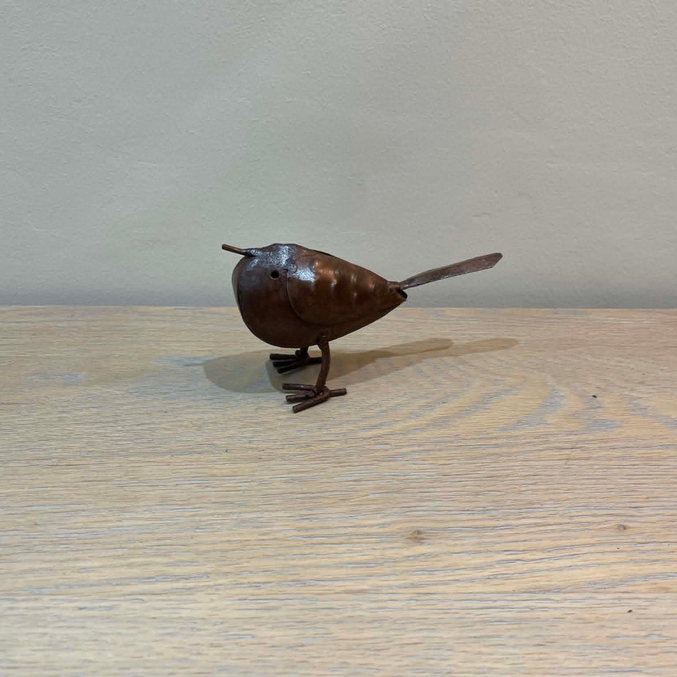 Salvaged Small Hand Made Metal Bird