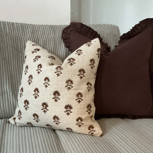 Lara Hand Block Printed Cushion