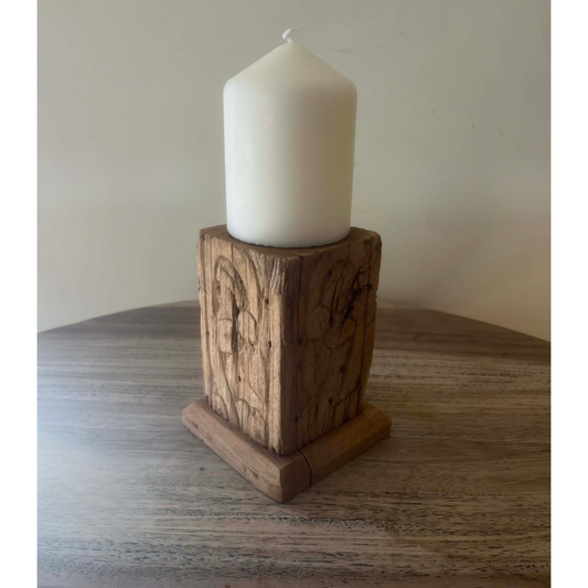 Antique Indian Pillar Candle Holder