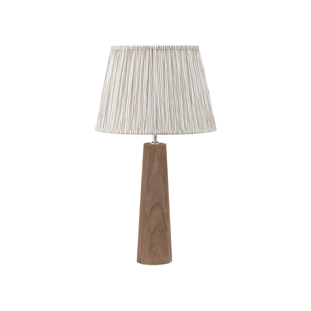 Esha Natural Conical Wood Table Lamp