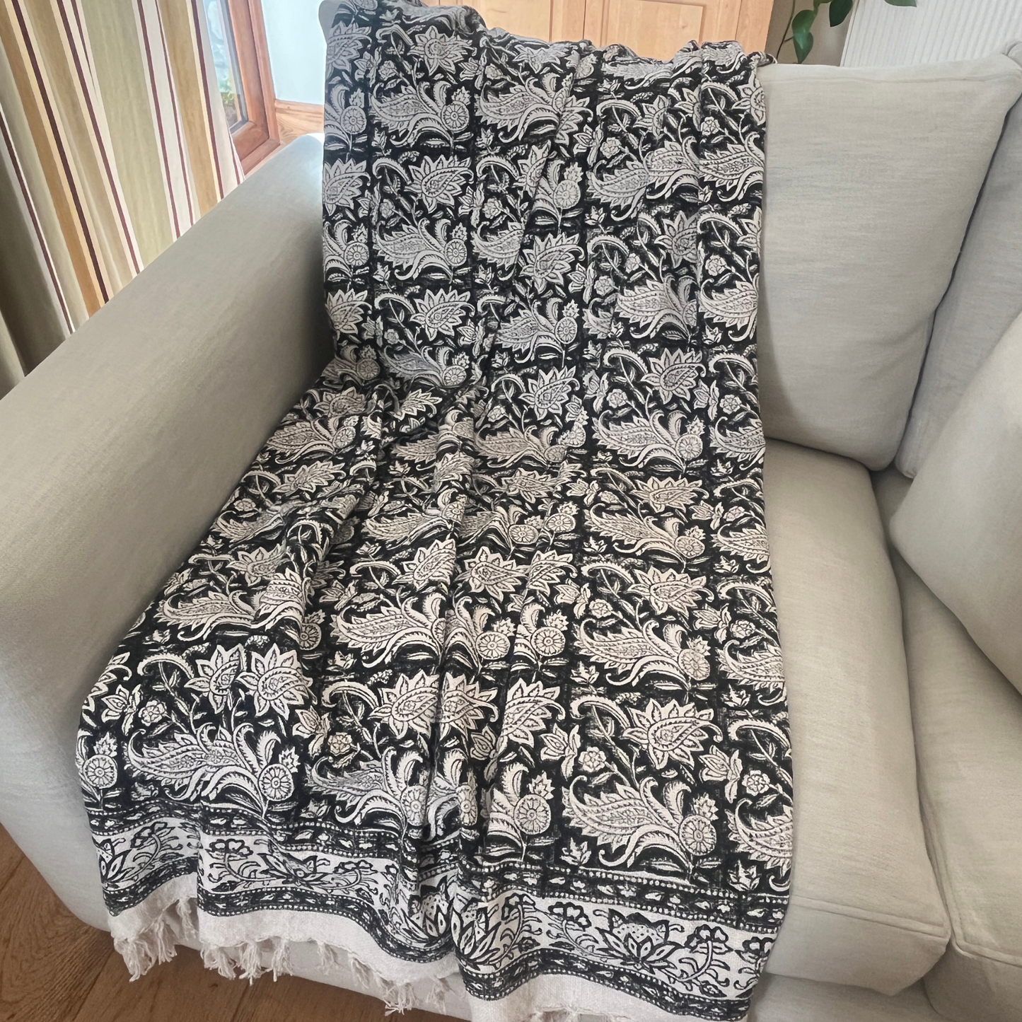 CLARA Hand Block Printed Throw