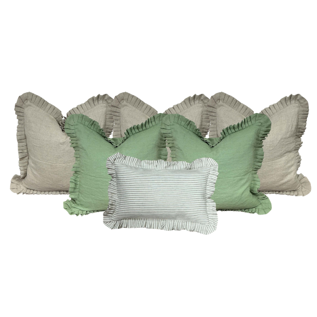 Large Sea Green Cushion Combination
