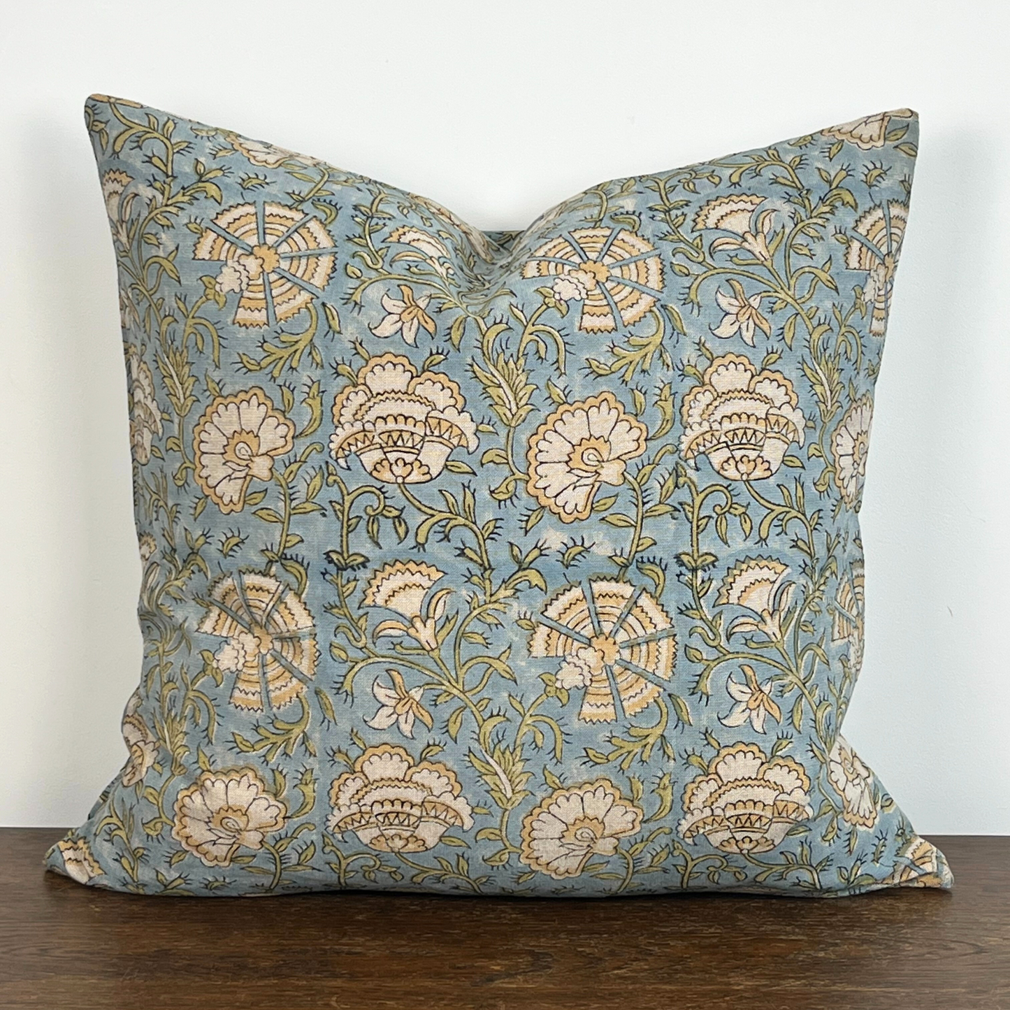 PRIYA Hand Block Cushion - Blue