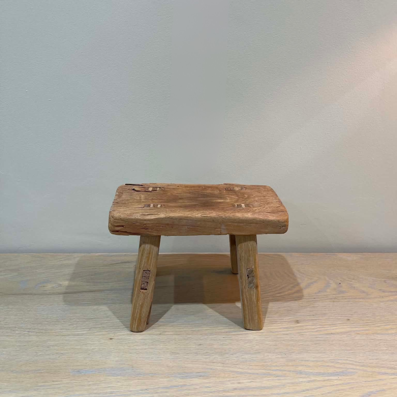 Salvaged Rustic Wooden Display Stool
