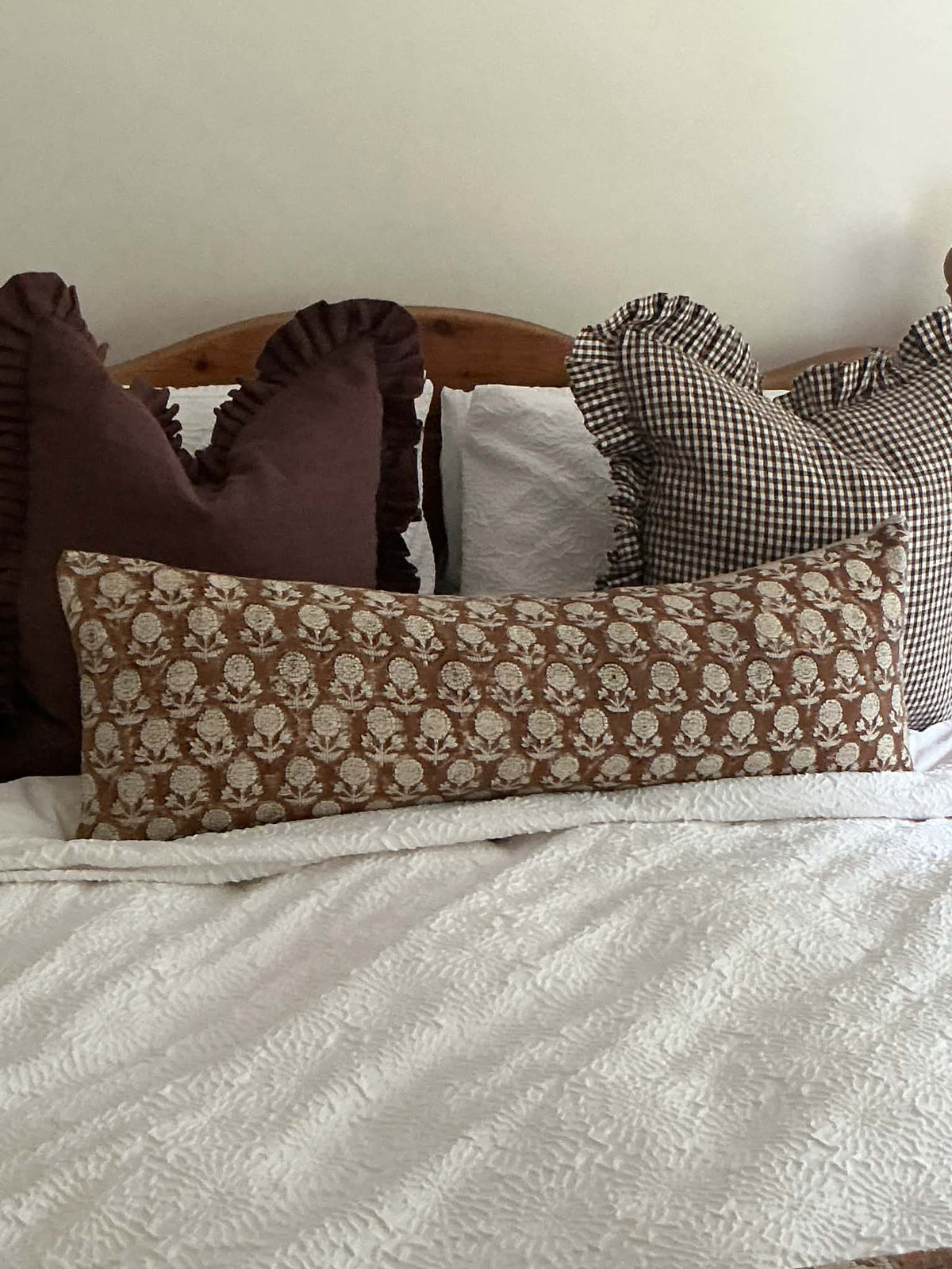 Aurora Hand Block Printed Lumbar Cushion