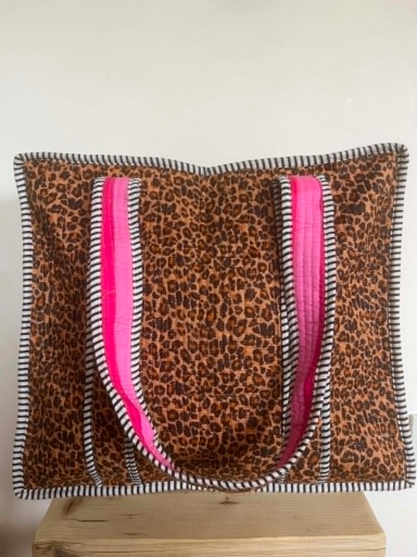 Leopard Screen Print Tote Bag