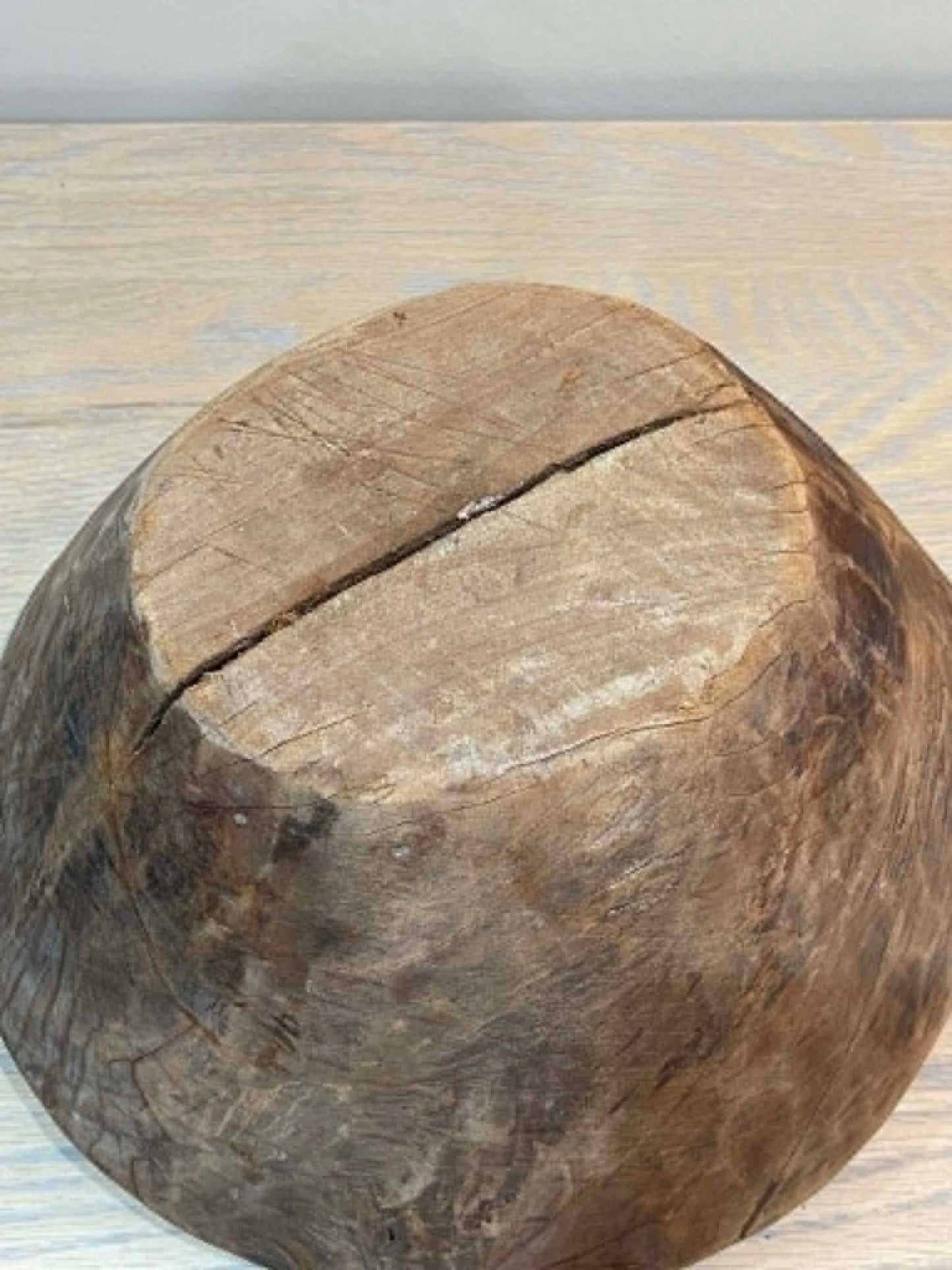 Salvaged Hand Carved Wooden Bowl (G)