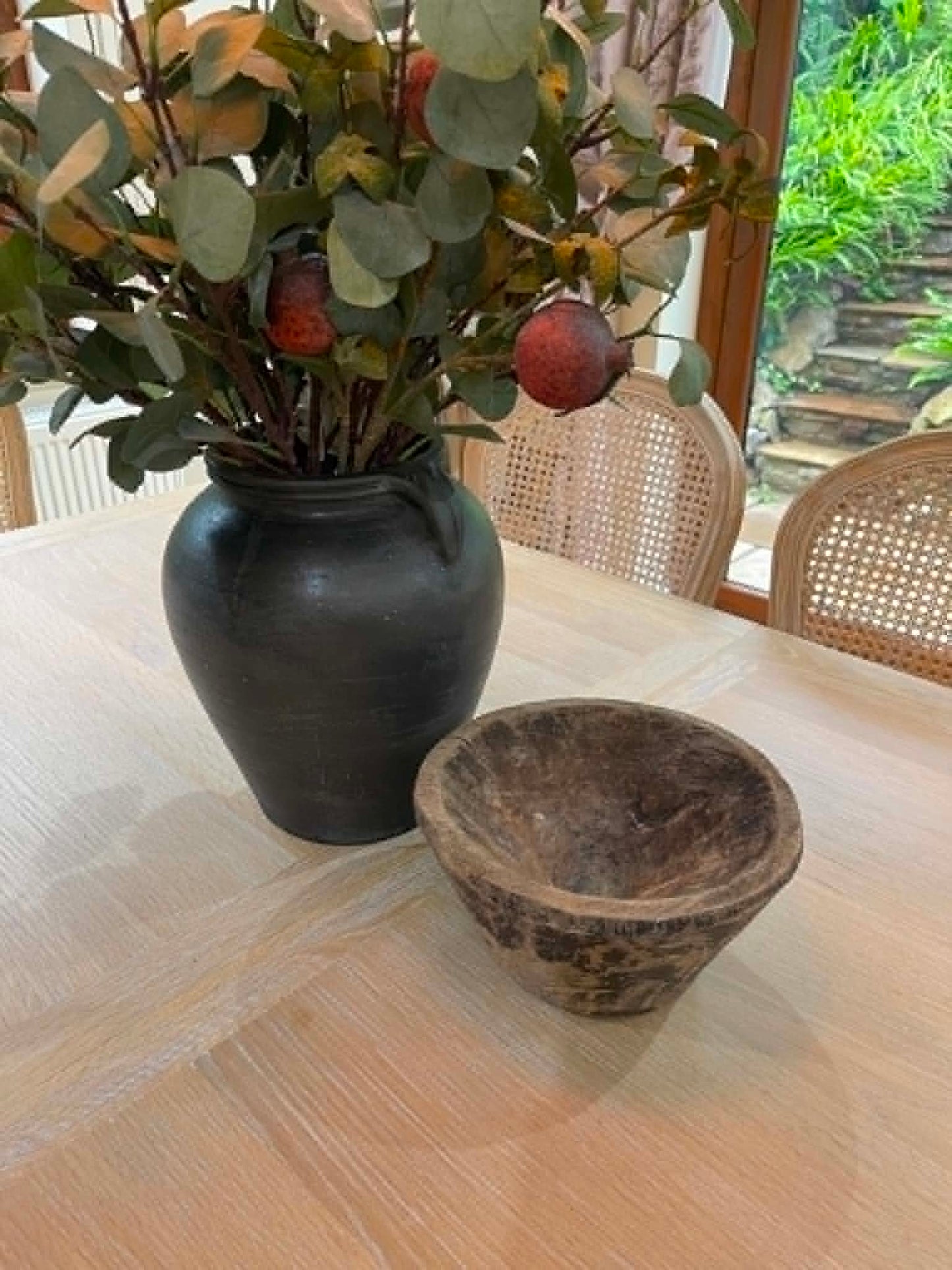 Salvaged Hand Carved Wooden Bowl (A)