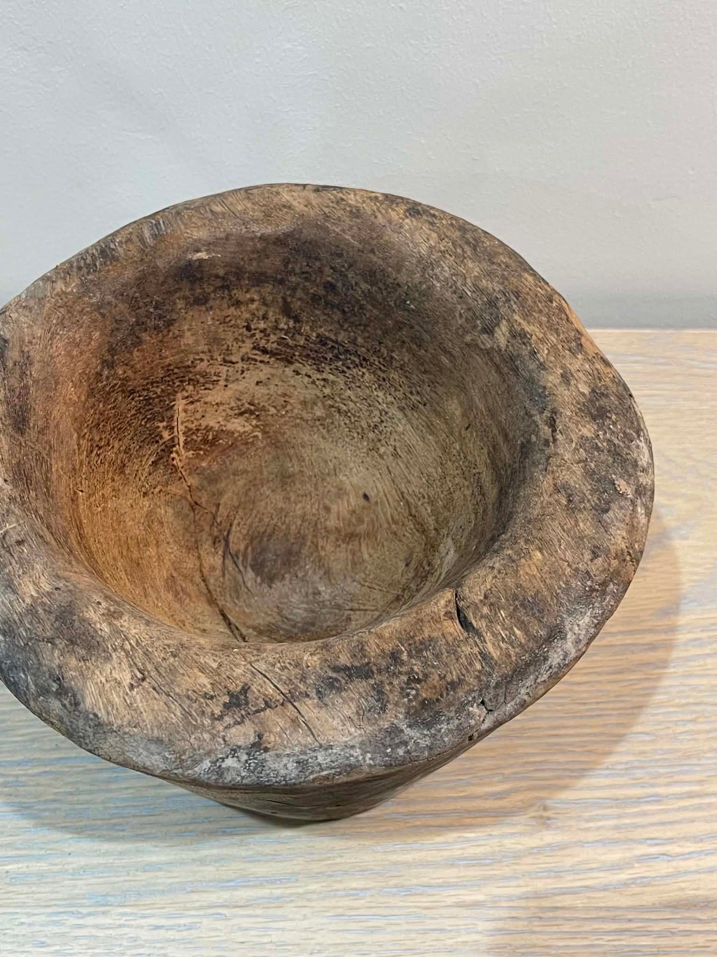 Salvaged Hand Carved Wooden Bowl (I)
