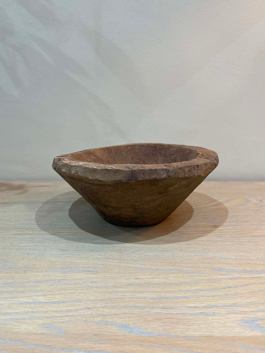 Salvaged Hand Carved Wooden Bowl (J)