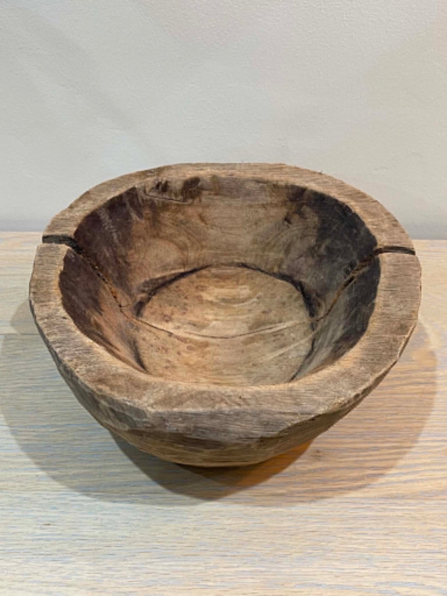 Salvaged Hand Carved Wooden Bowl (N)