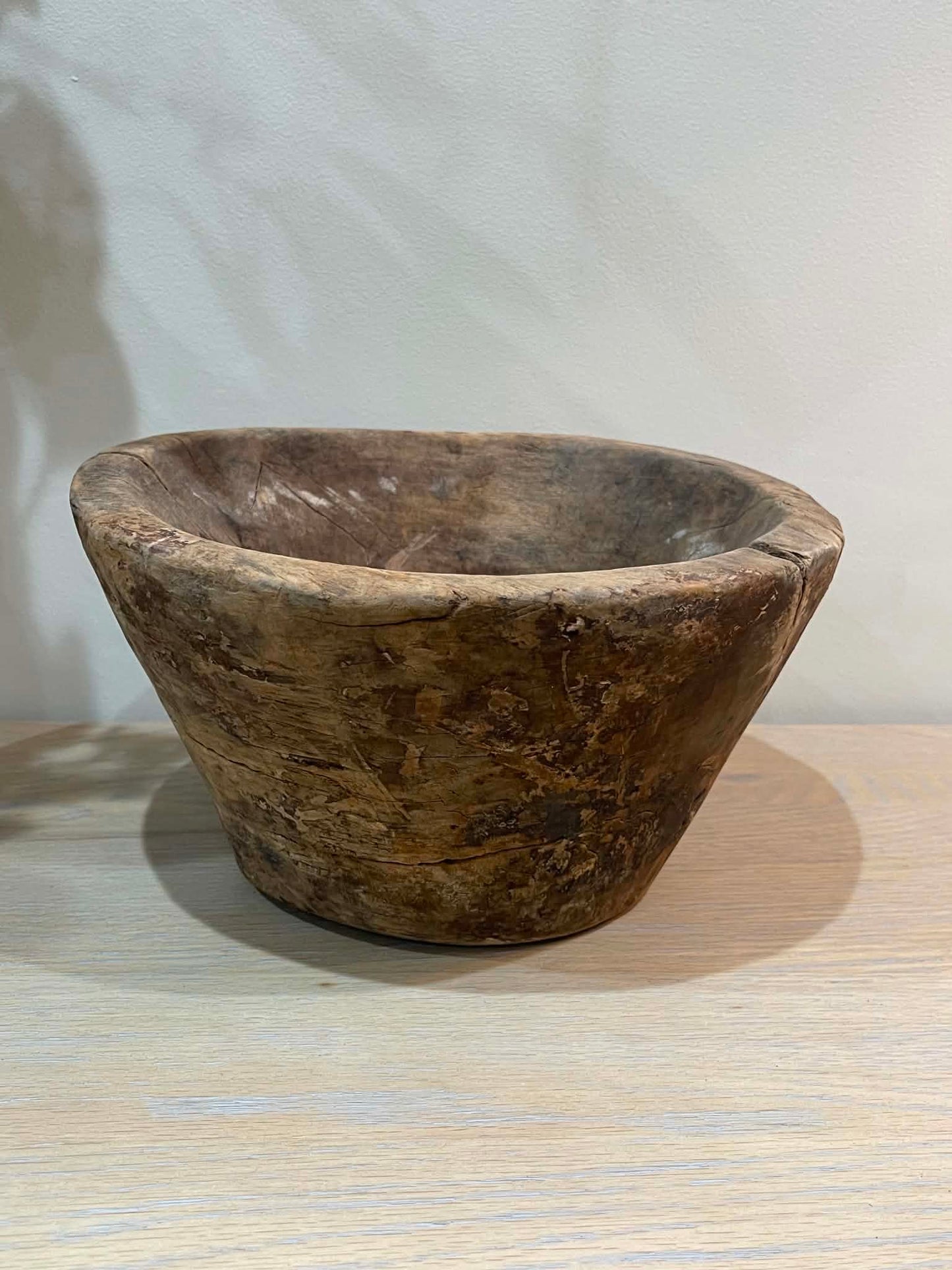 Salvaged Hand Carved Wooden Bowl (D)