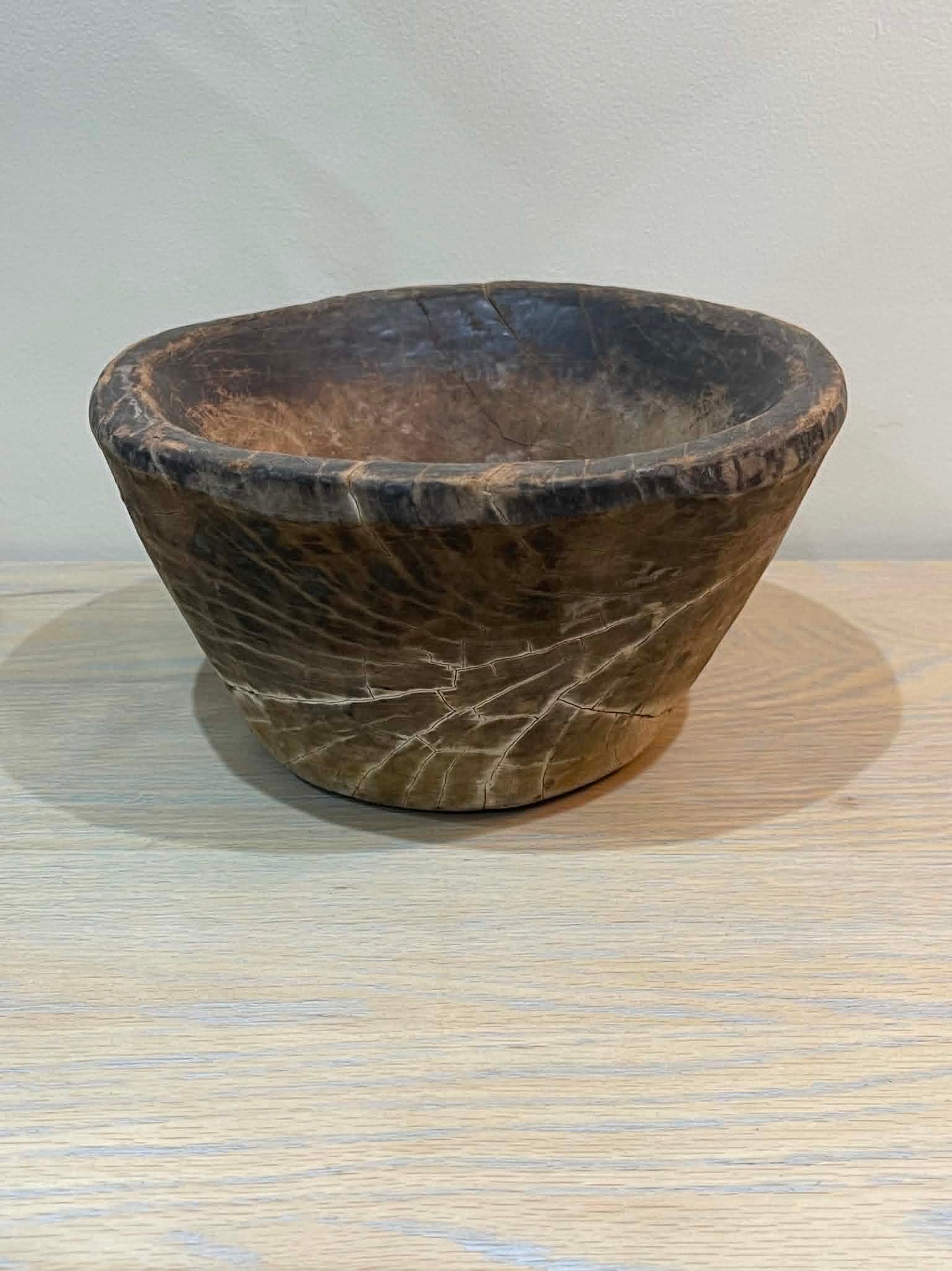 Salvaged Hand Carved Wooden Bowl (K)