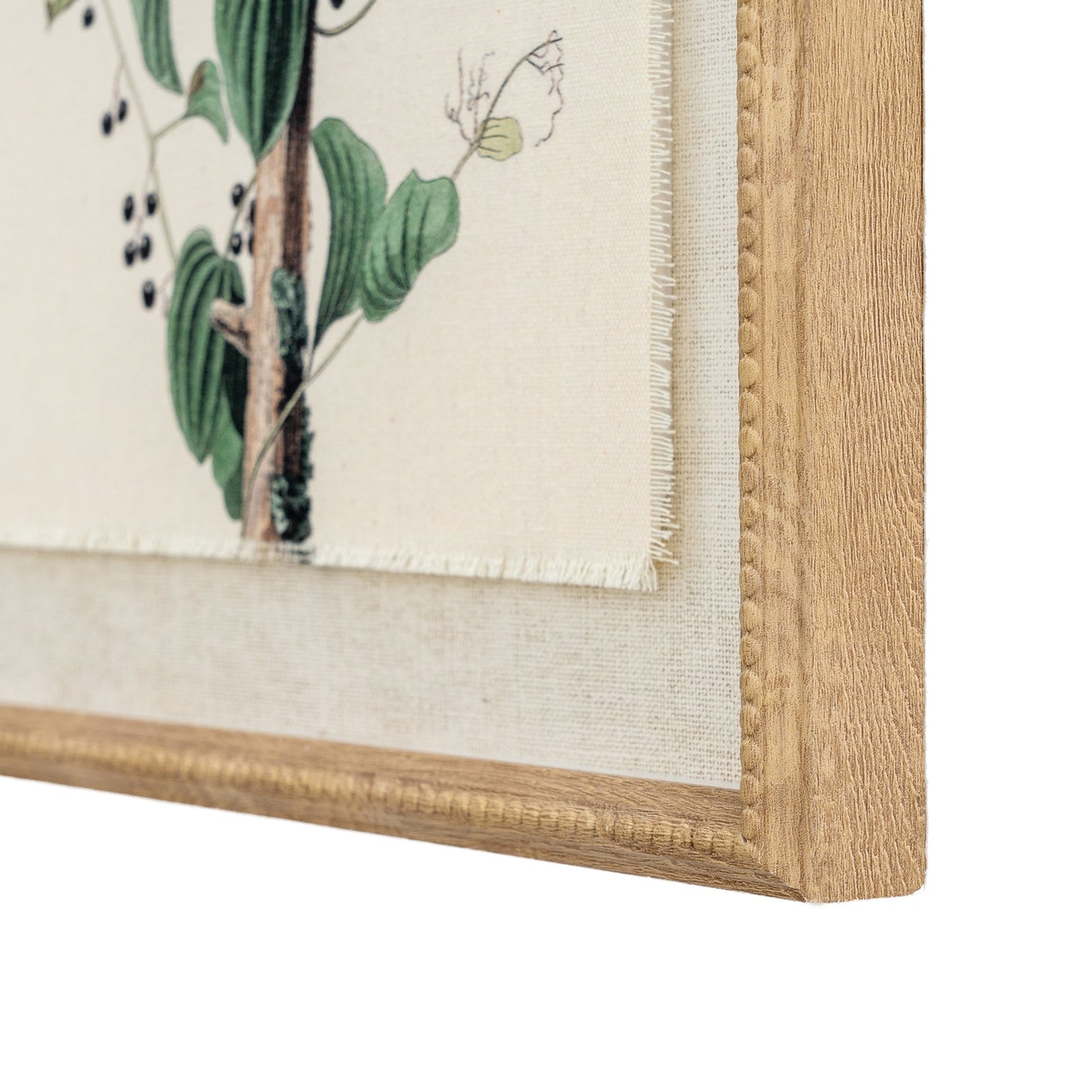 Botanical Framed Linen Print - Shrikes