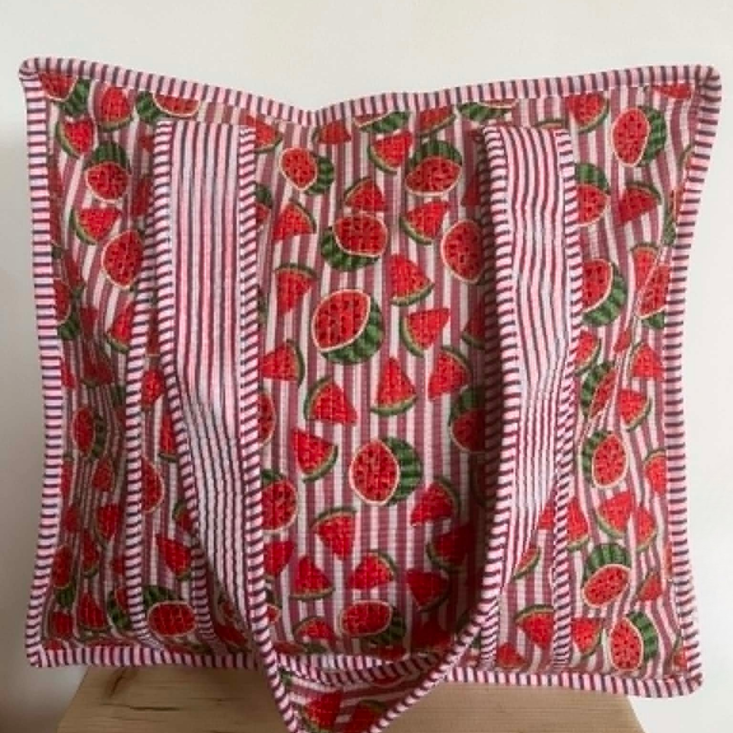 Watermelon Stripe Tote Bag