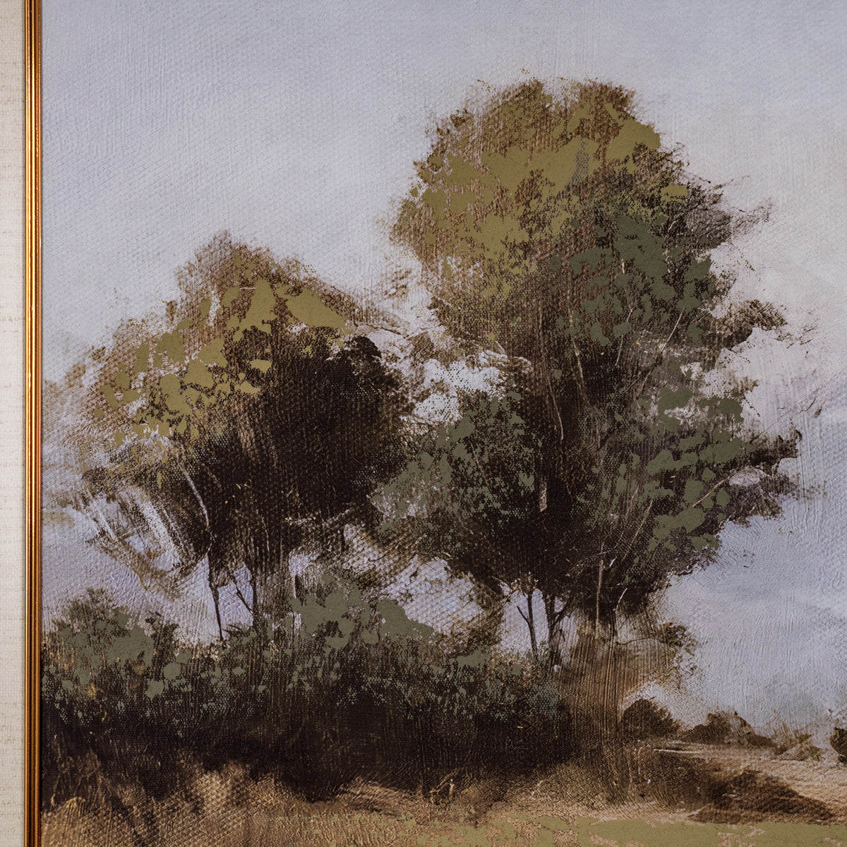 English Landscape Hand Painted Framed Canvas