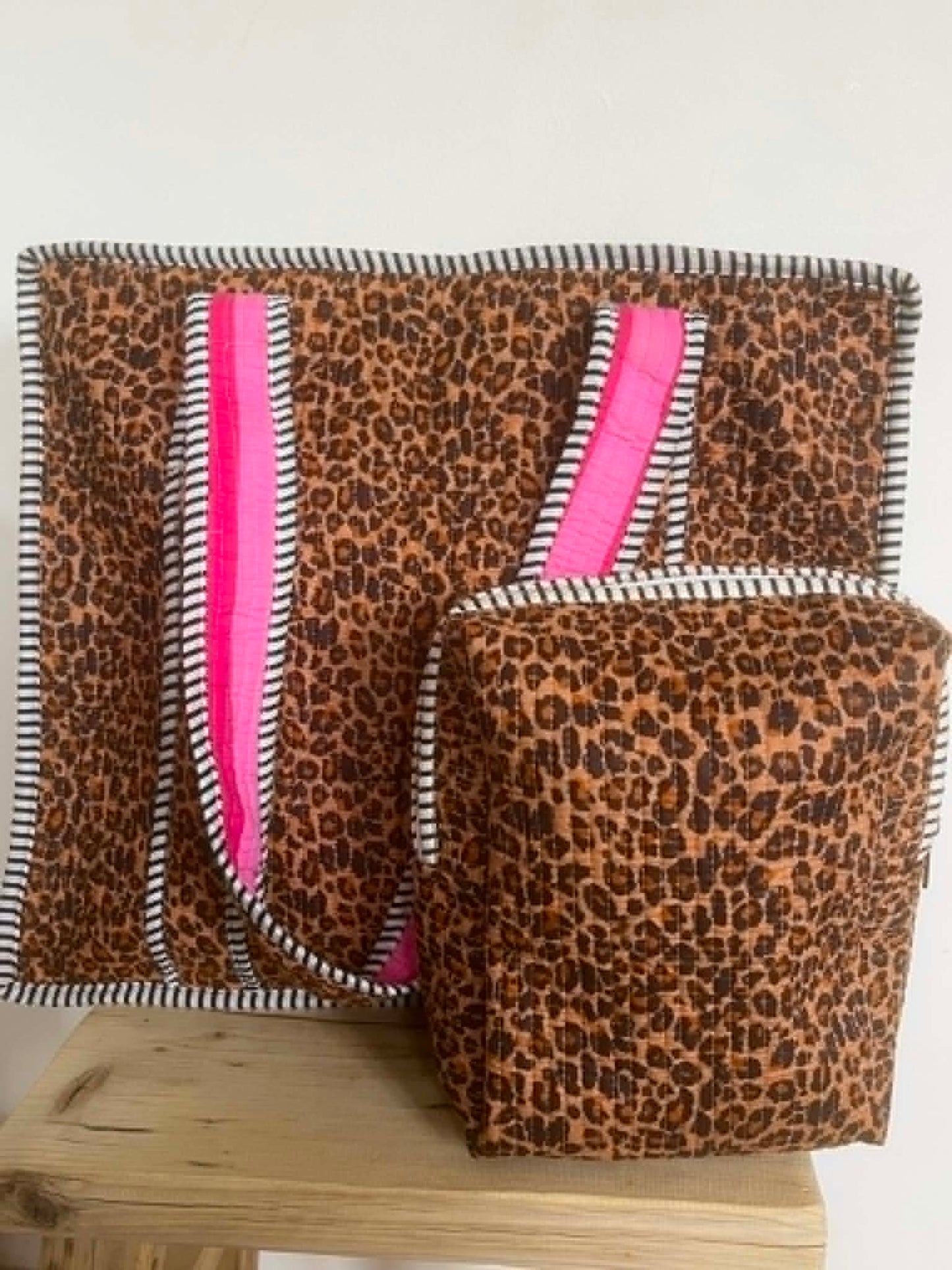 Leopard Screen Print Tote Bag