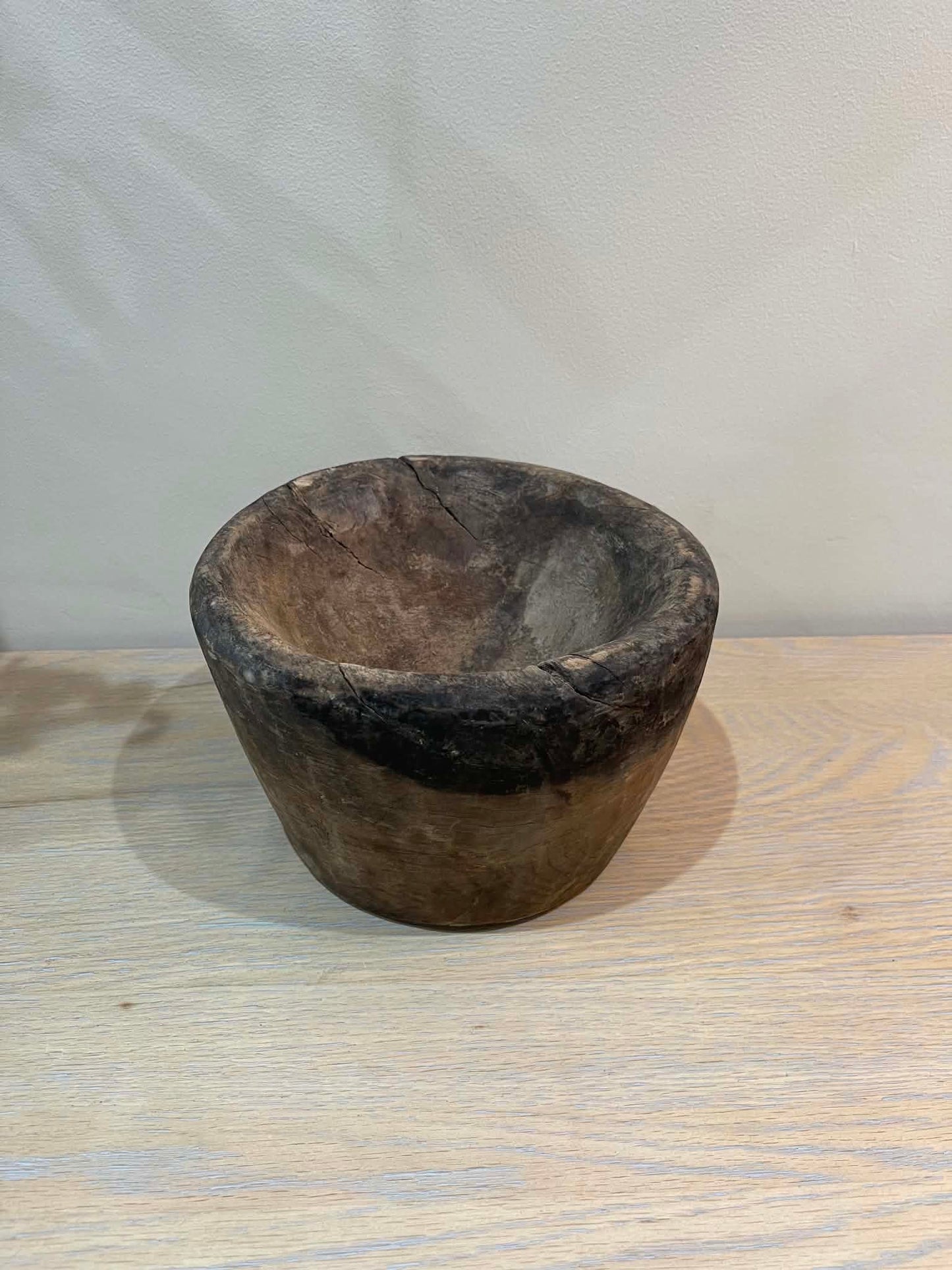 Salvaged Hand Carved Wooden Bowl (B)