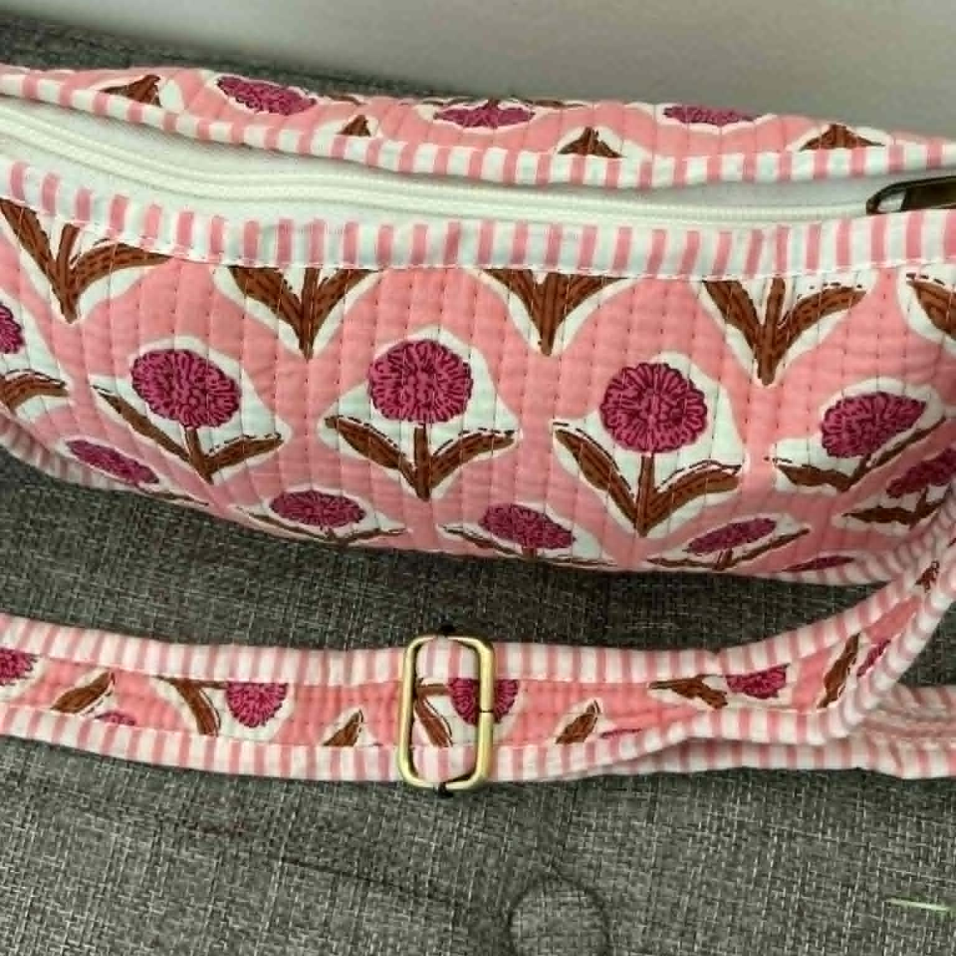Pink Floral Mini Shoulder Tote Bag