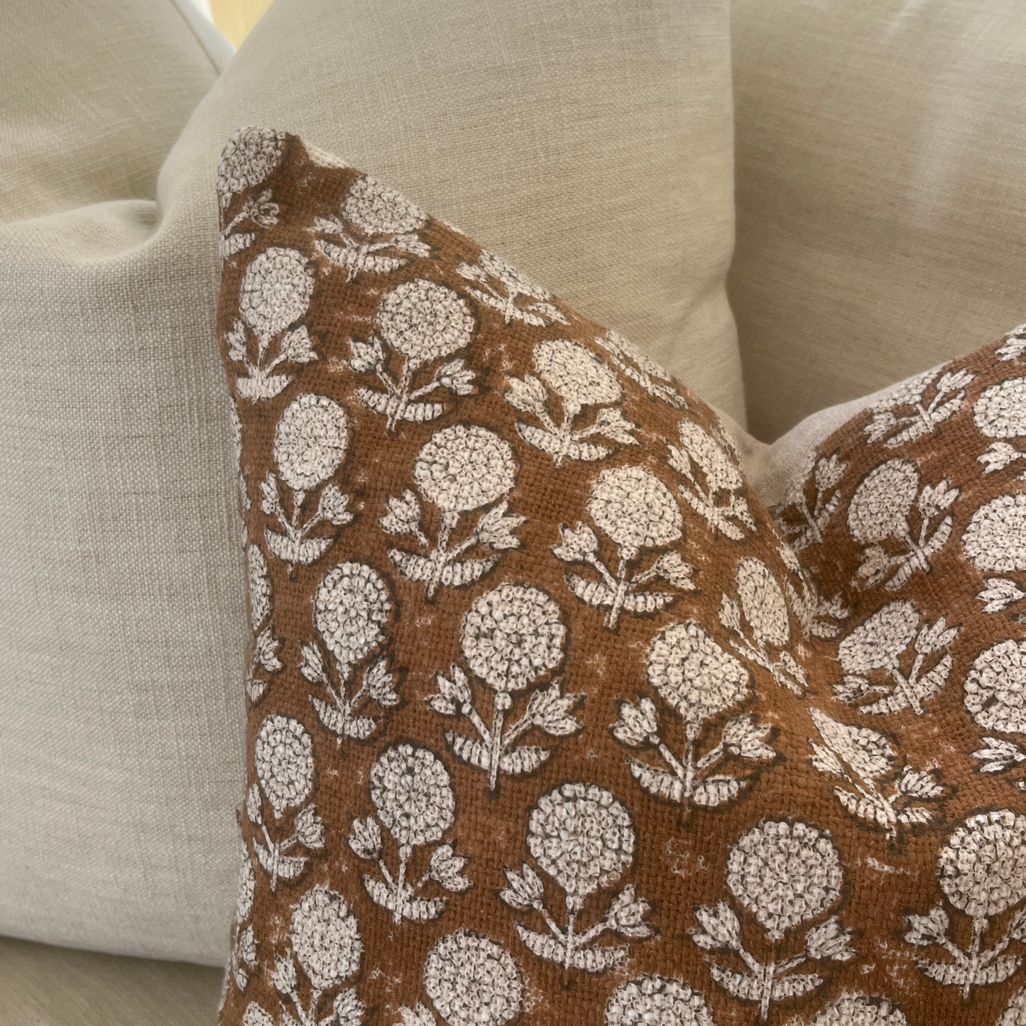 Aurora Hand Block Printed Cushion