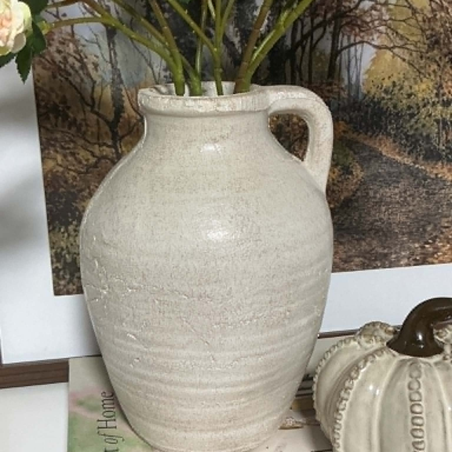 White Textured Vase