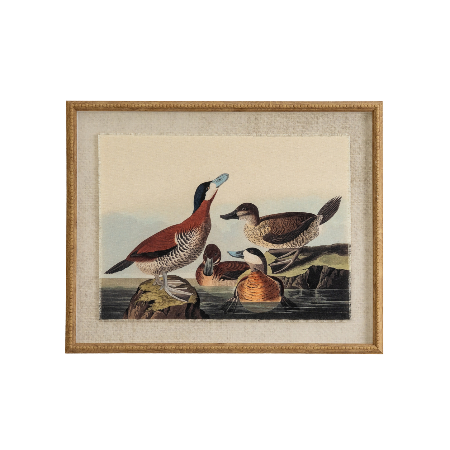 Vintage Ducks on Linen
