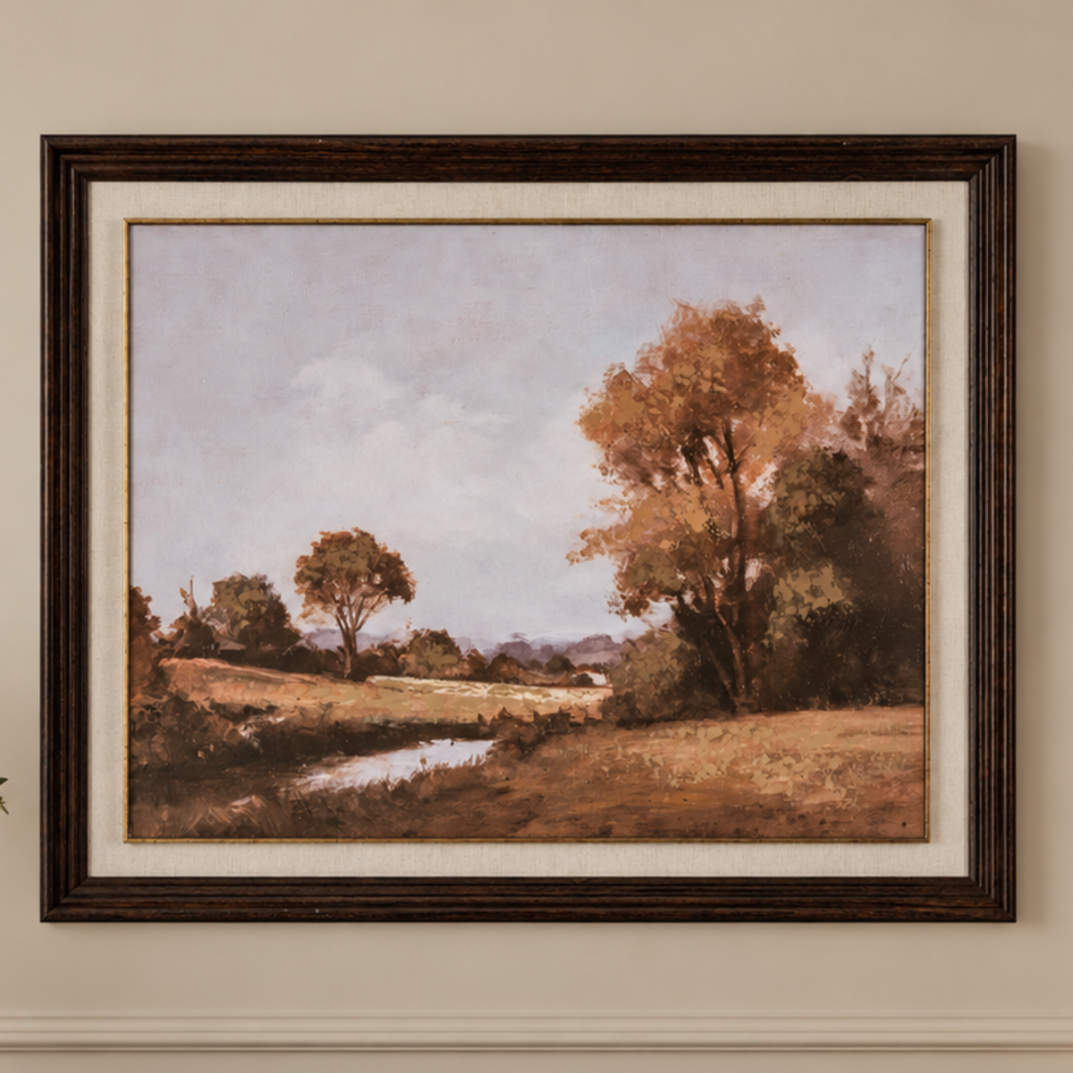 An Autumn Day Hand Painted Framed Canvas