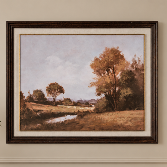 An Autumn Day Hand Painted Framed Canvas