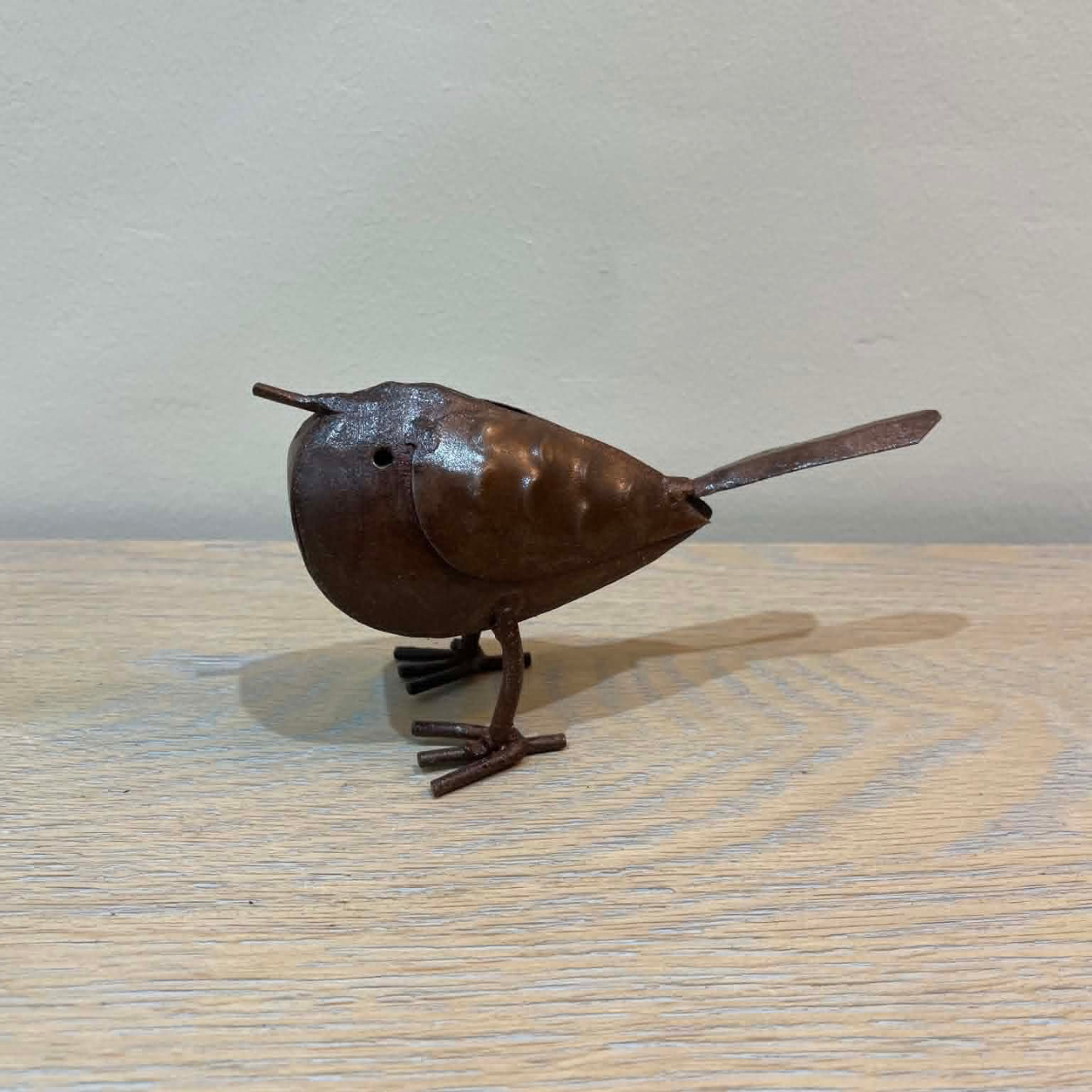 Salvaged Small Hand Made Metal Bird