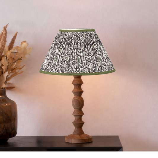 AYRA Natural Turned Wood Table Lamp Base