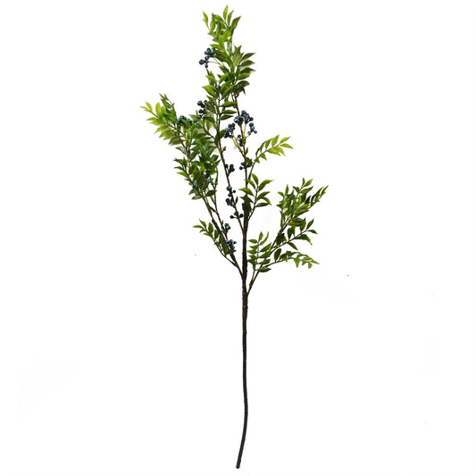 Faux Nandina Foliage with Blue Berry