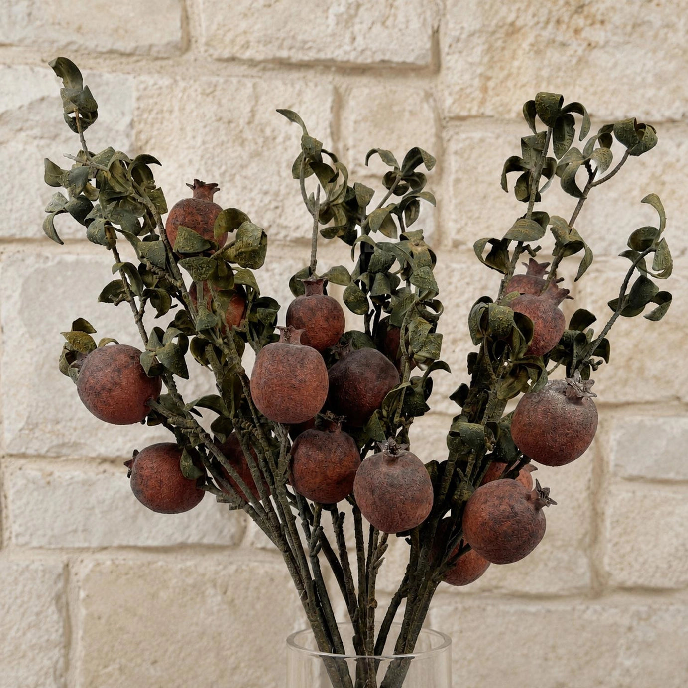 Faux Pomegranate Stem (Set of 4)