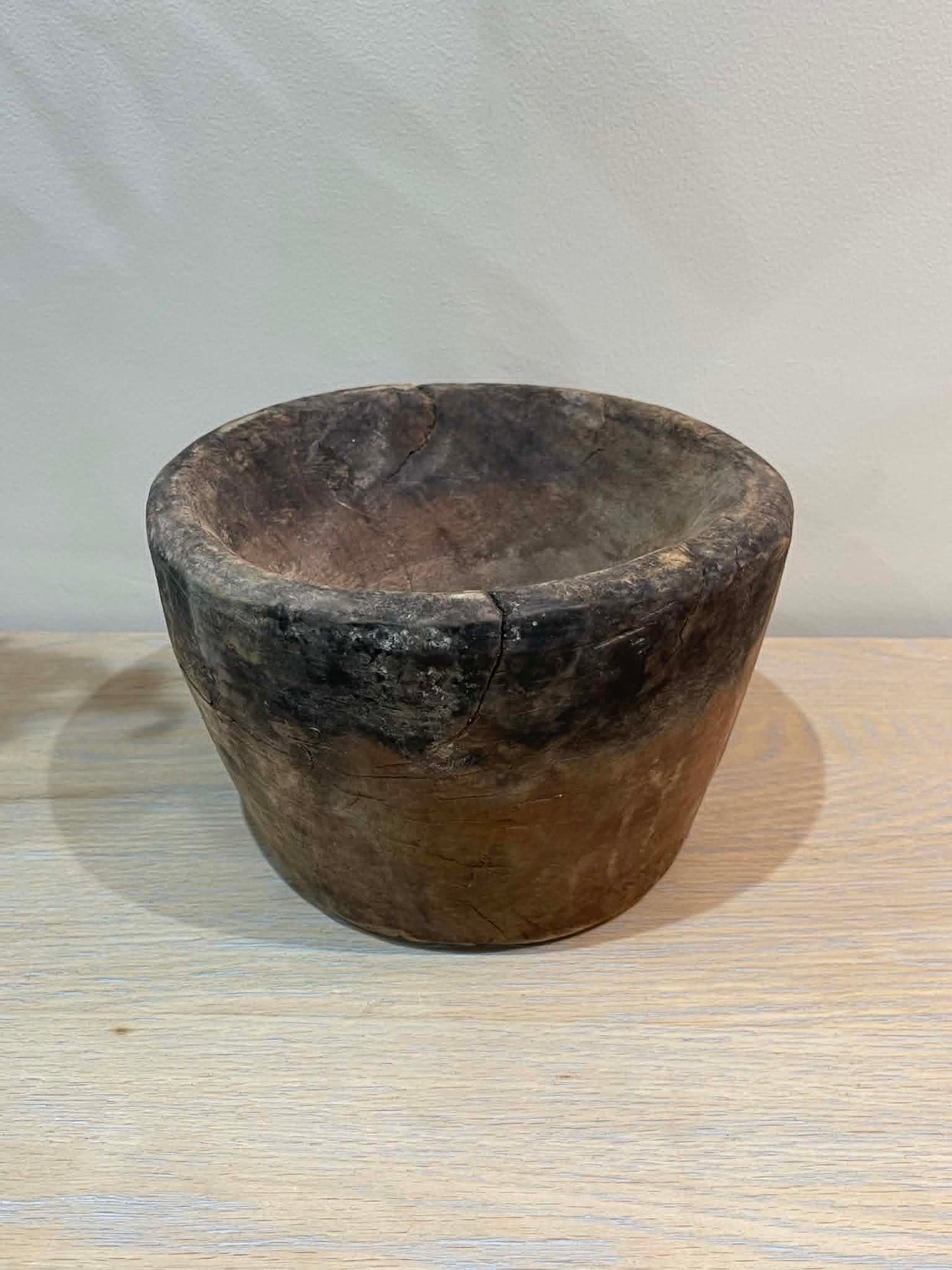 Salvaged Hand Carved Wooden Bowl (B)
