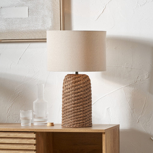 Hallie Natural Conical Wood Table Lamp