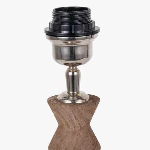 AYRA Natural Turned Wood Table Lamp Base